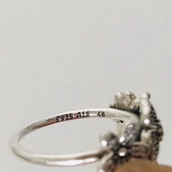 Pandora | Flower Cluster Ring Size 48 (US 4.5) Silver Retired - Picture 8 of 12